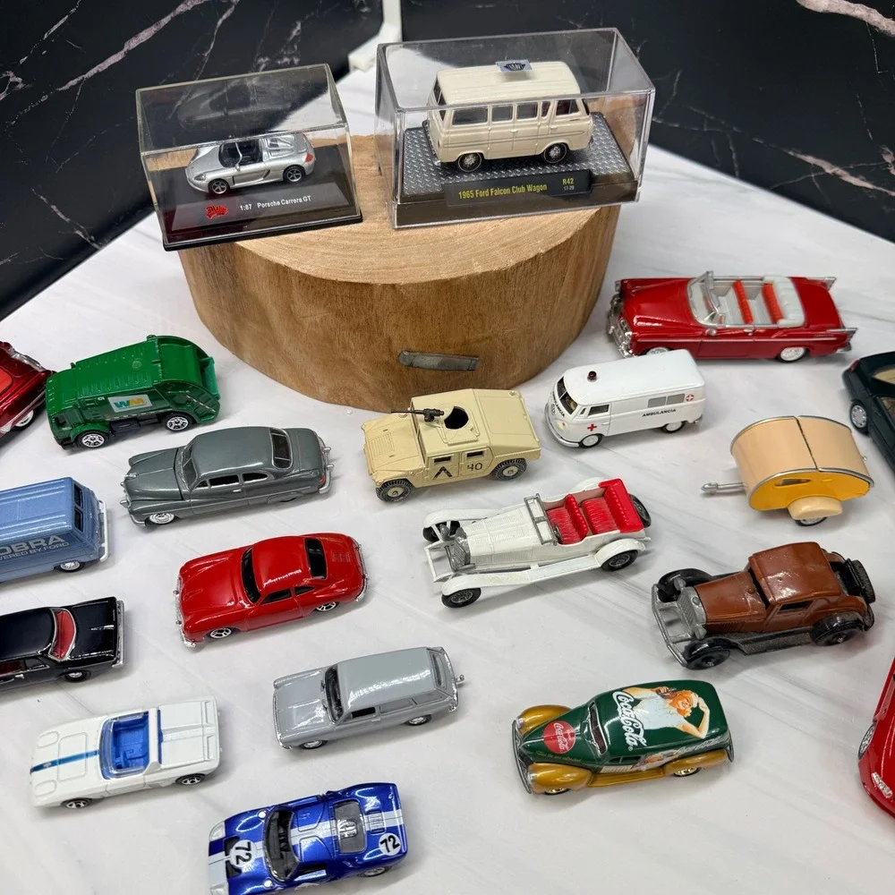 Mixed Diecast Car Lot 20pc Mercedes Porsche Ford Coca-Cola Vintage Models
